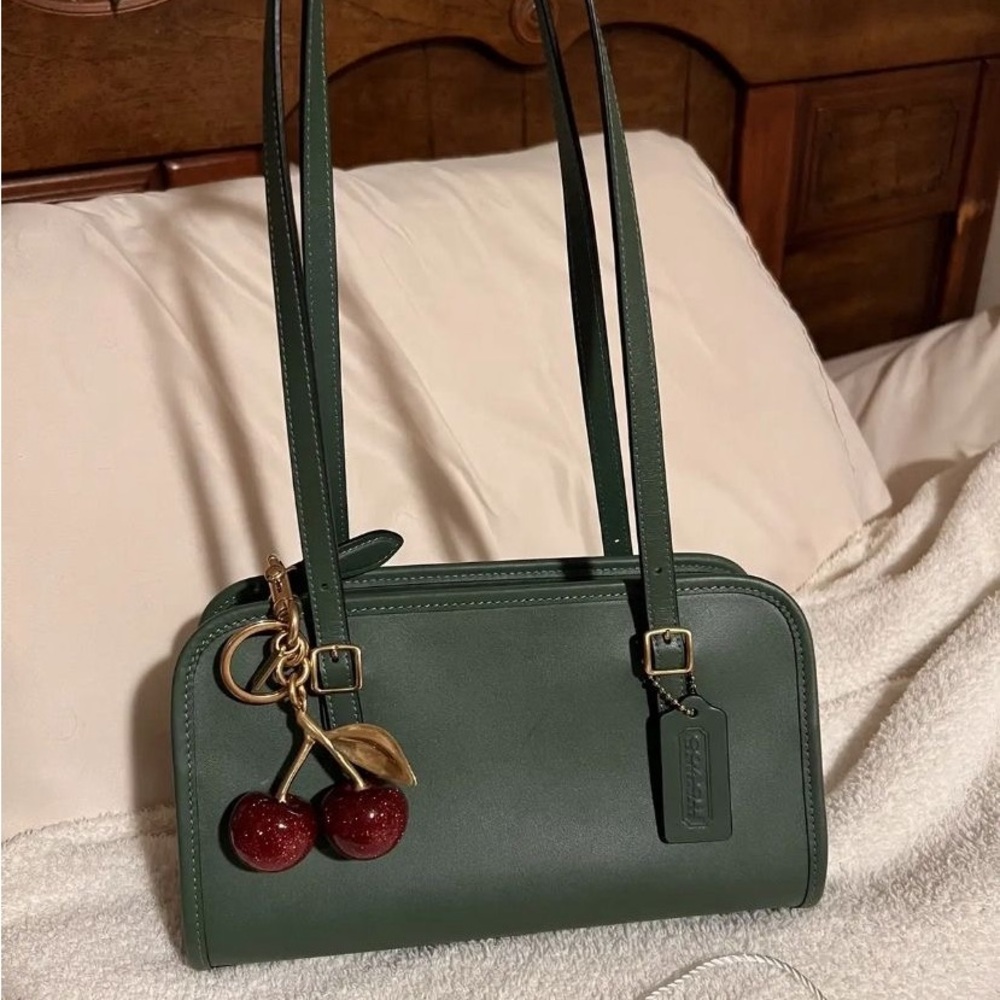 Coach Green Crossbody Bag with Gold Hardware - Picture 2 of 2